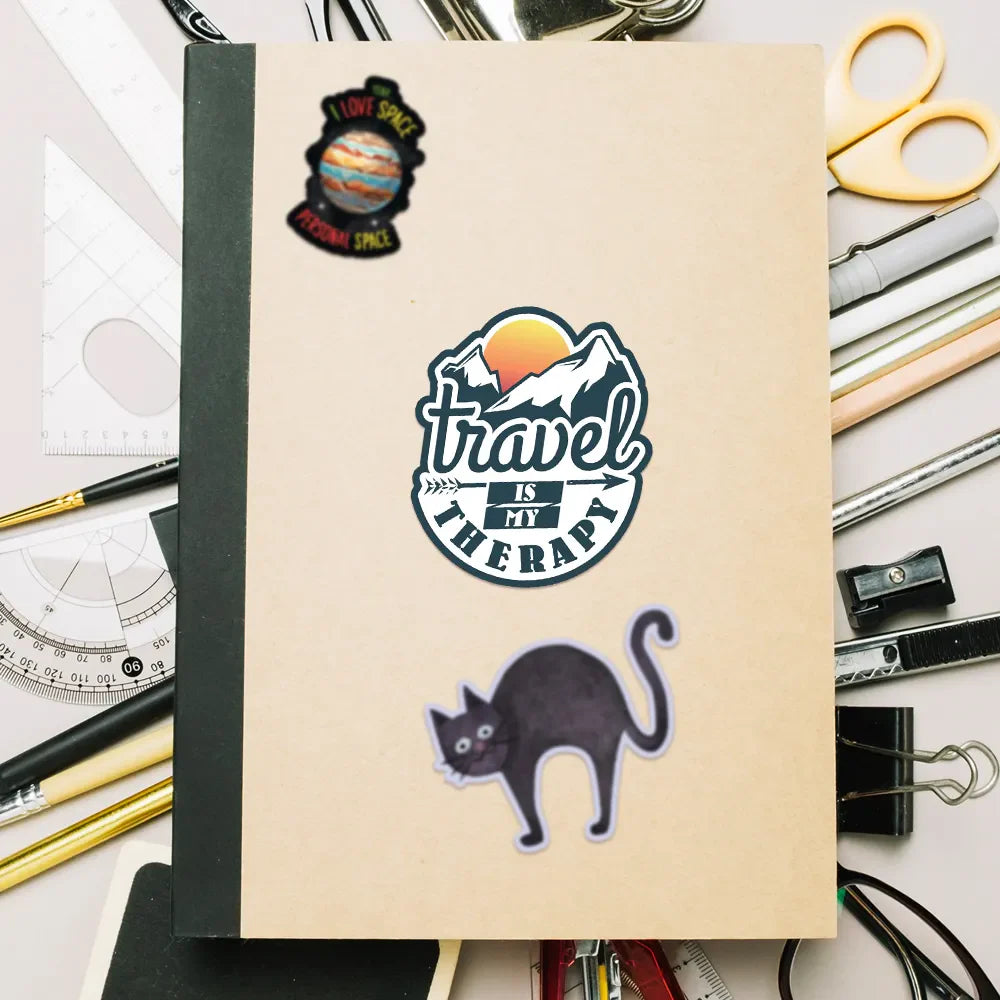 Travel is my therapy Vinyl Sticker