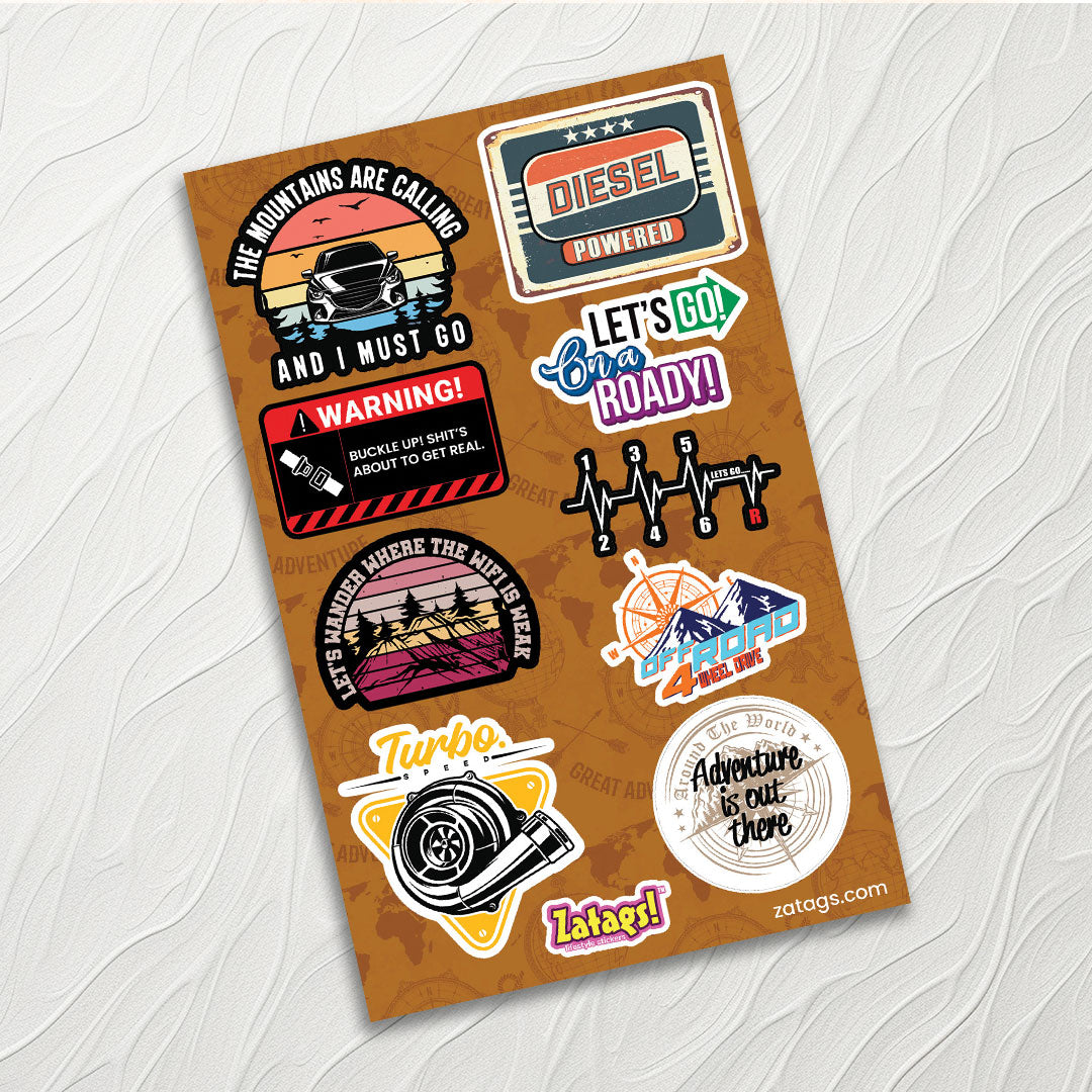 Adventure Travel - Mini Sticker Sheet