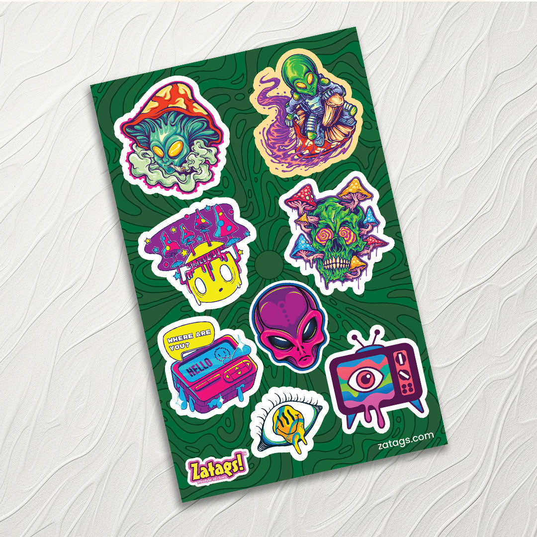 Trippy Psychedelic - Mini Sticker Sheet