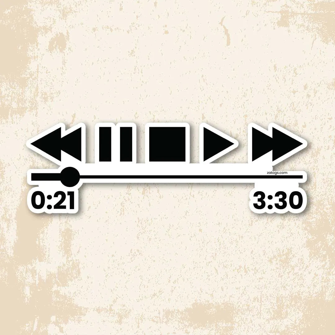 Play Pause - Bumper Sticker