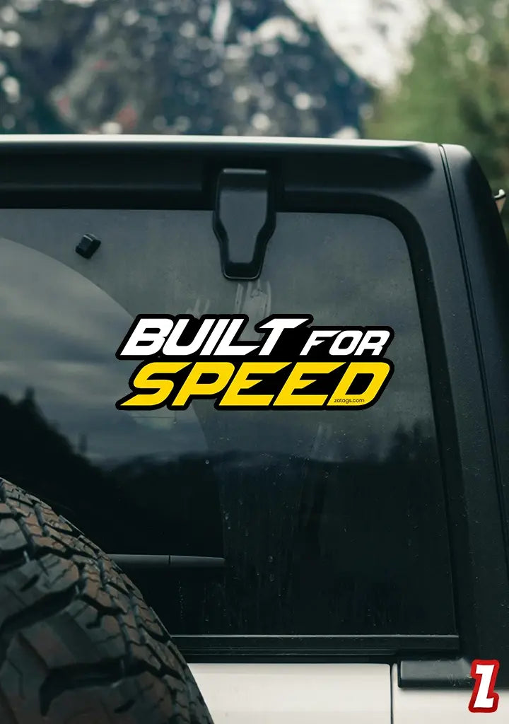 Built For Speed - Reflective Bumper Sticker | Zatags