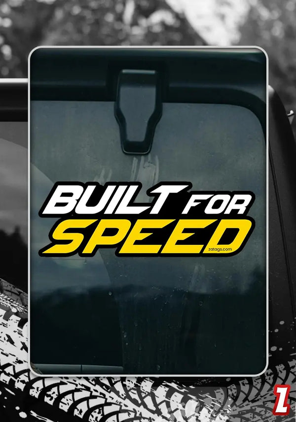 Built For Speed - Reflective Bumper Sticker