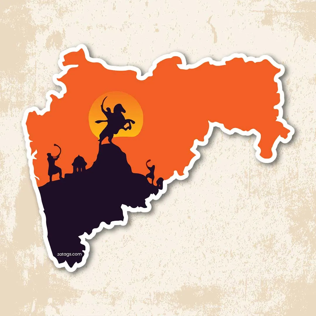 Maharashtra Map - Bumper Sticker
