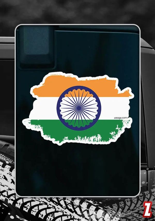 India Flag Custom - Bumper Sticker