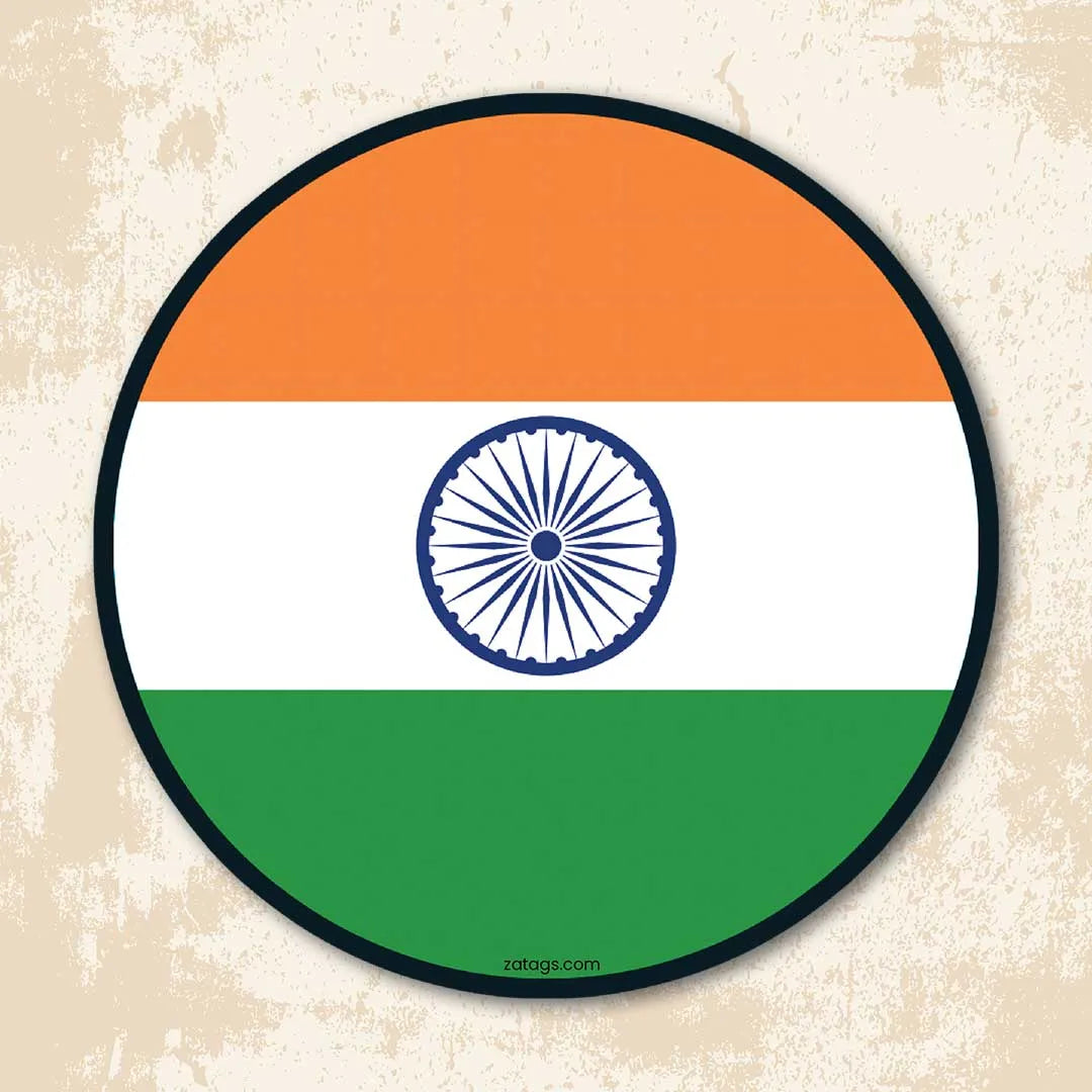 India Flag Circle - Bumper Sticker