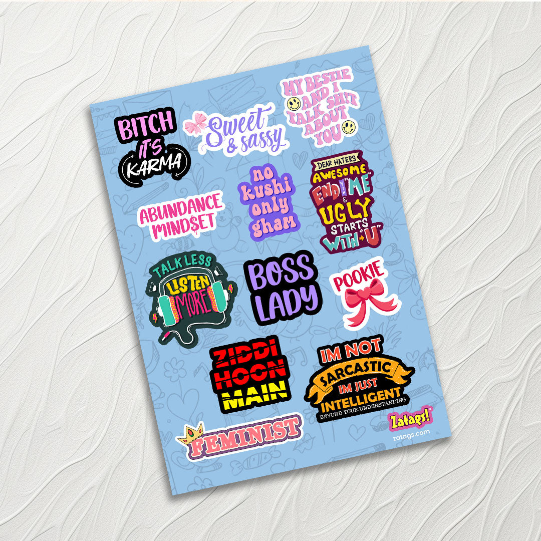 Girly Glam - Mini Sticker Sheet