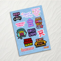 Girly Glam - Mini Sticker Sheet
