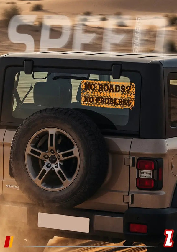 No Roads Speed Sticker