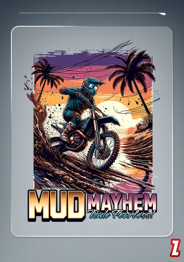 Mud Mayhem Biker Guerrilla T-Shirt