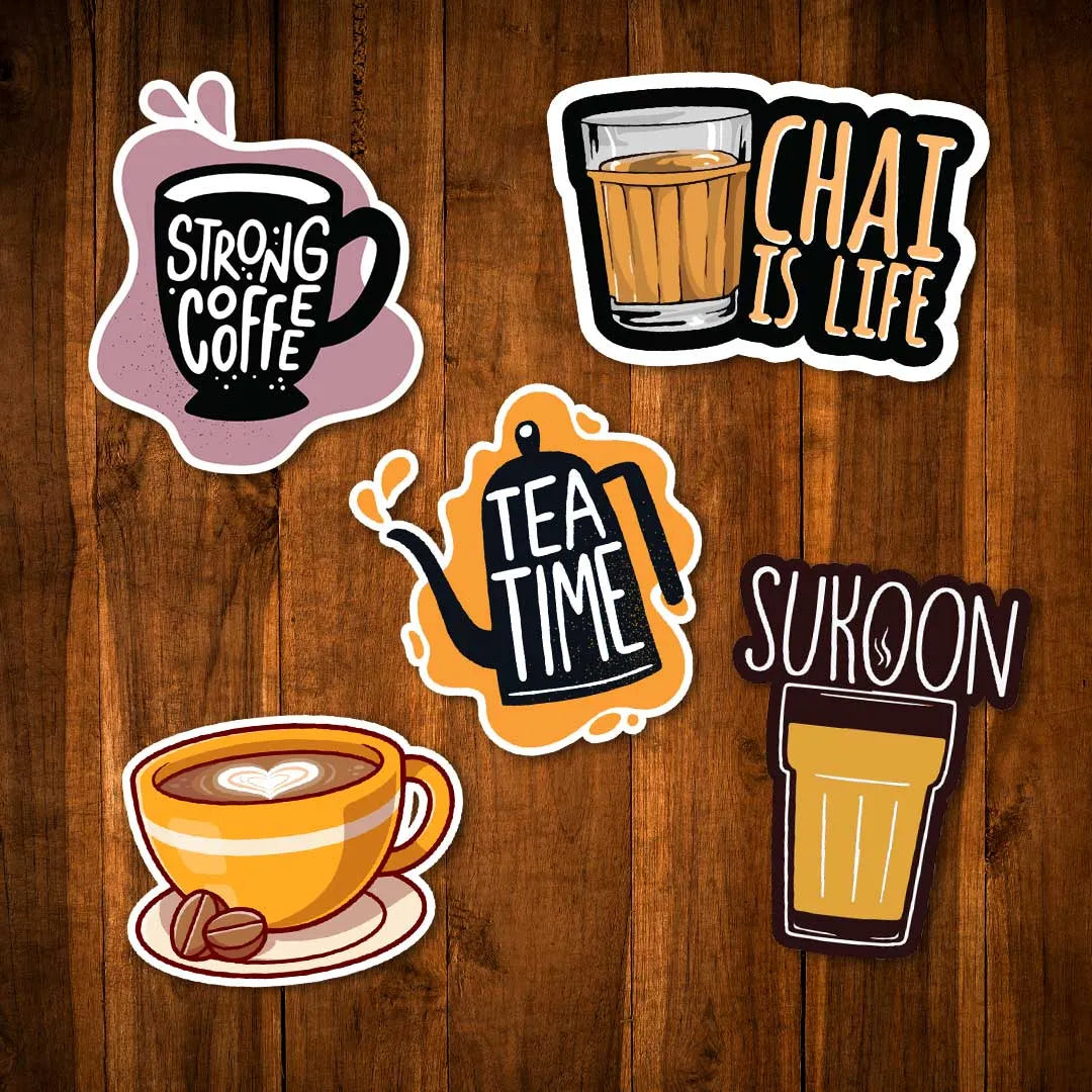 Chai & coffee - Sticker Pack of 5