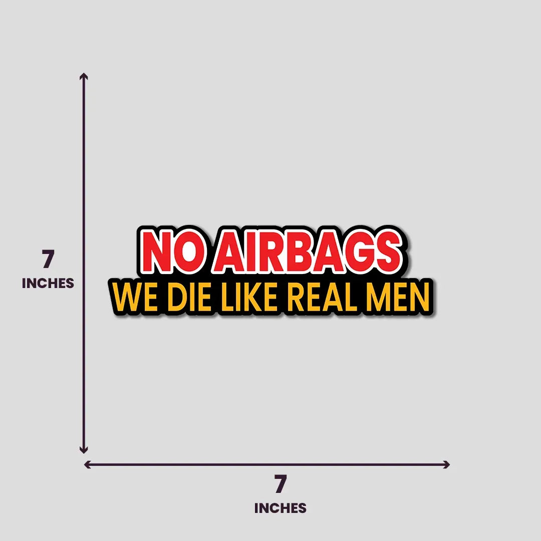 No Airbags - Bumper Sticker