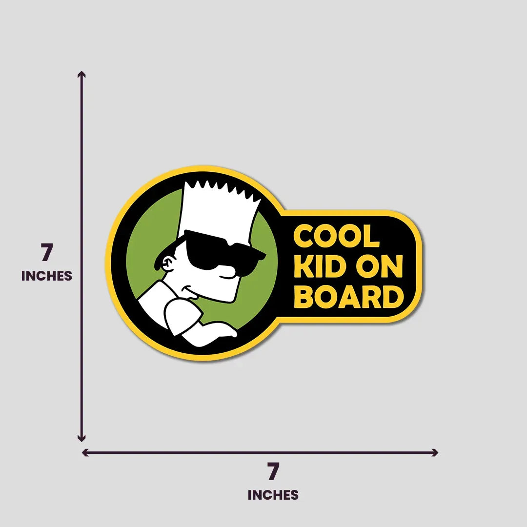 Cool Kid On Board - Bumper Sticker