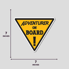 Adventurer On Board - Bumper Sticker