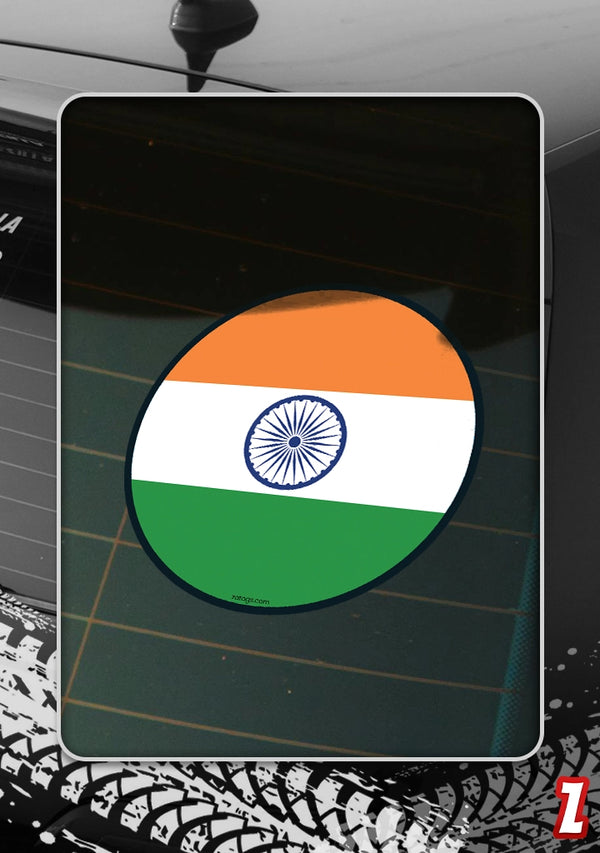 India Flag Circle - Bumper Sticker