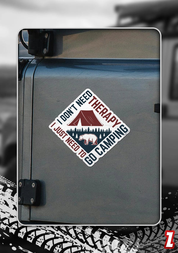 Camping Is Therapy - Bumper Sticker