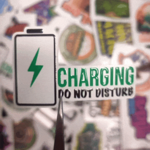 Spring Charged Sticker Charging - 3D Sticker | Zatags