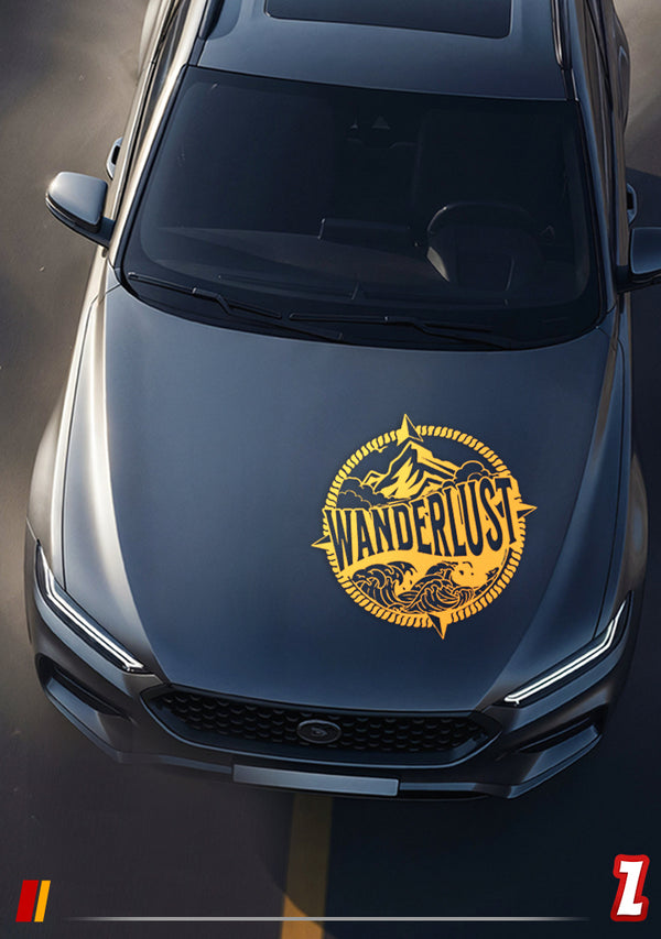 Wanderlust Compass Speed Sticker